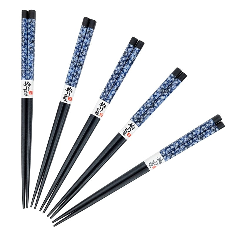 Baguettes Japonaises Asanoha Bleu