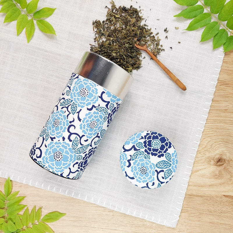 Boîte à Thé Washi Bleu