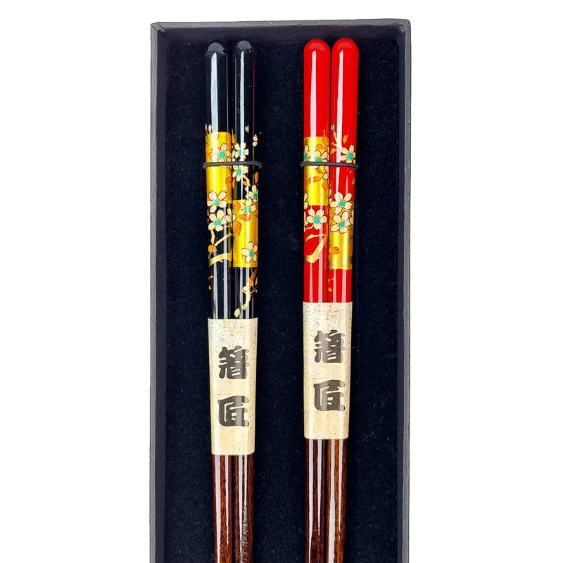 Set Baguettes Japonaises Dorées