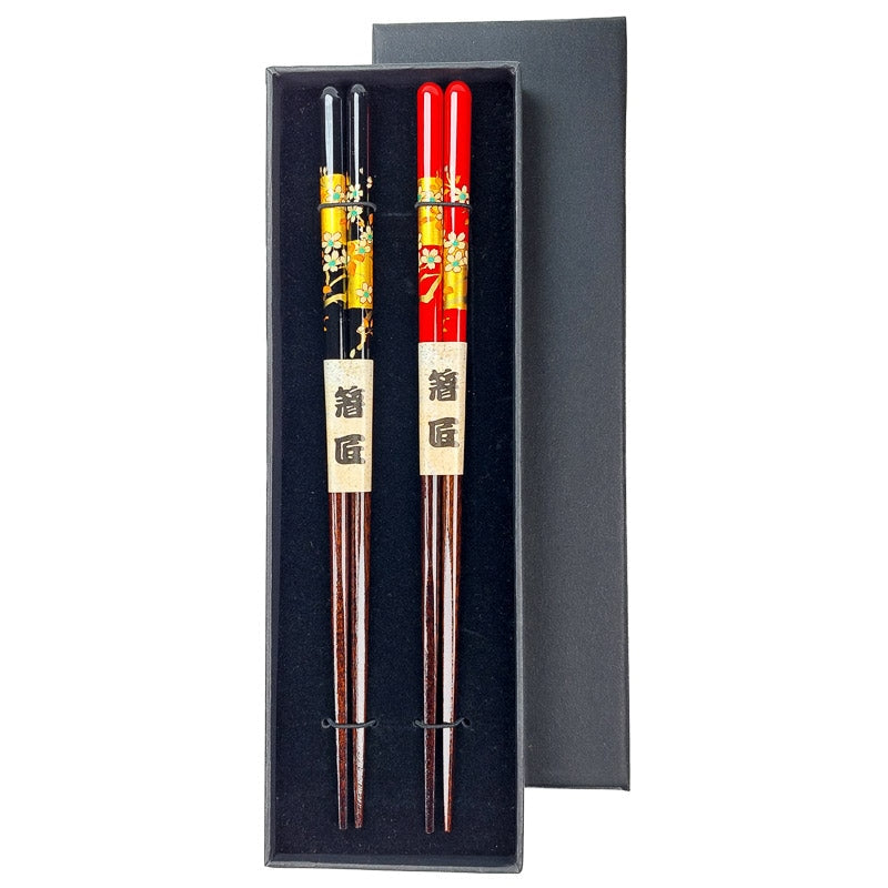 Set Baguettes Japonaises Dorées