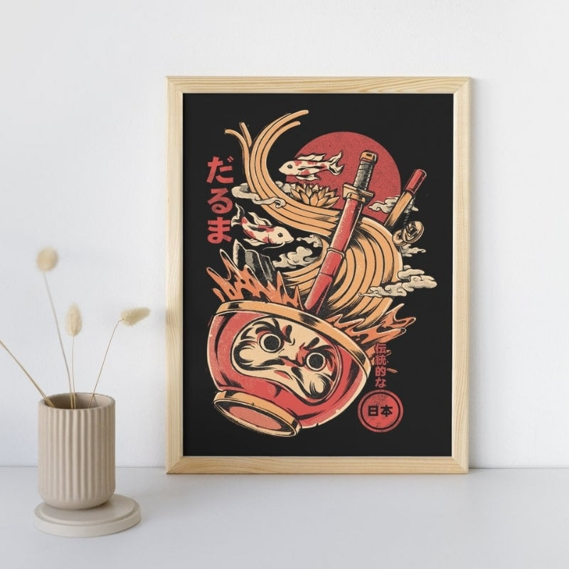 Affiche Japonaise Daruma Ramen - A3