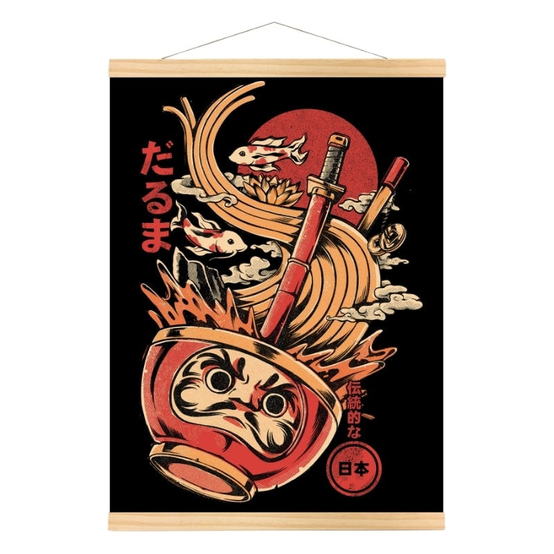 Affiche Japonaise Daruma Ramen - A3