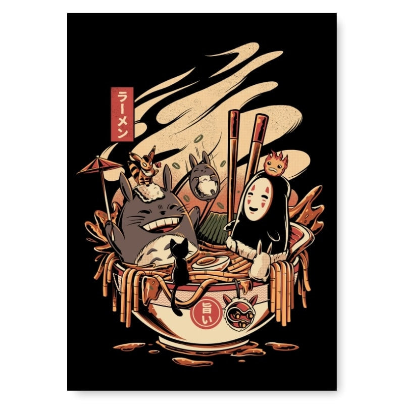 Affiche Japonaise Ghibli Ramen - A3