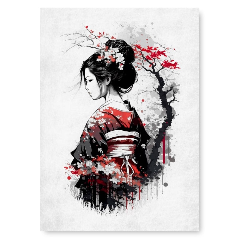 Affiche Japonaise Nostalgie d’une Geisha - A3