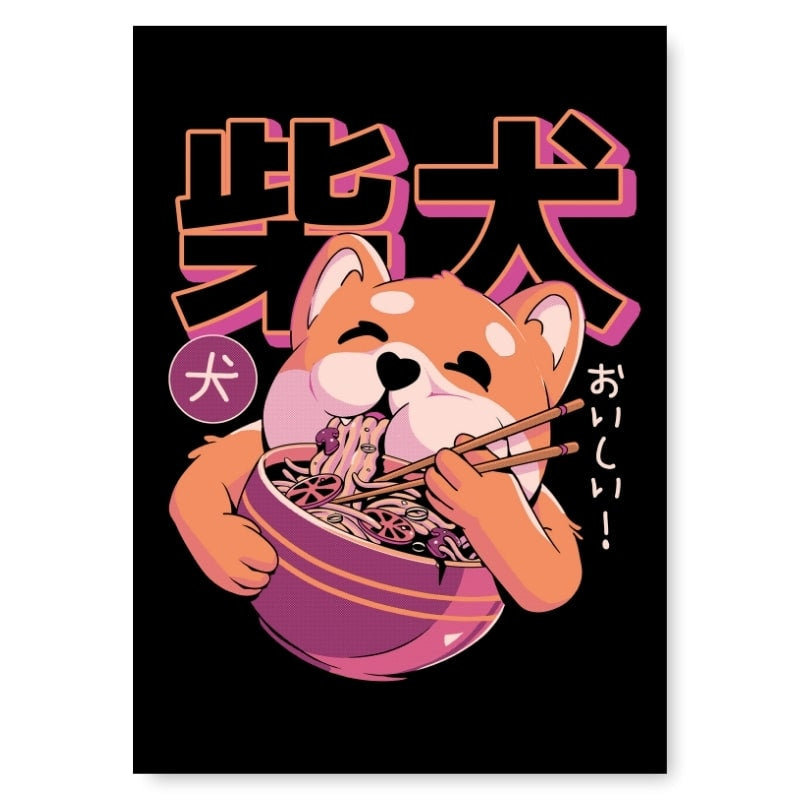 Affiche Japonaise Shiba Noodle - A3