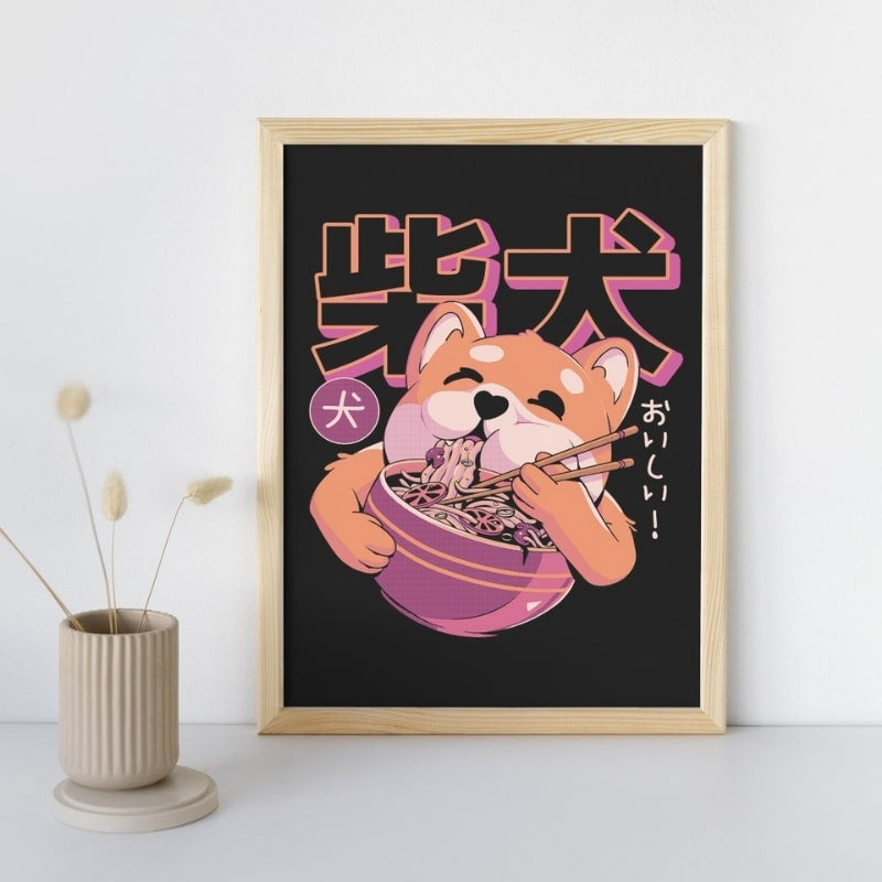 Affiche Japonaise Shiba Noodle - A3