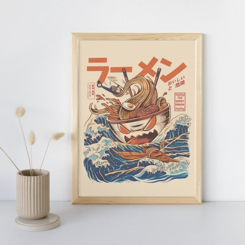 Affiche Japonaise The Great Ramen of Kanagawa - A3