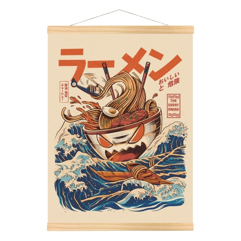 Affiche Japonaise The Great Ramen of Kanagawa - A3