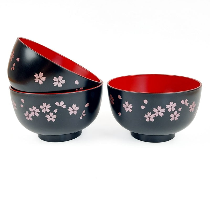 Bol à Soupe Japonais Black Sakura