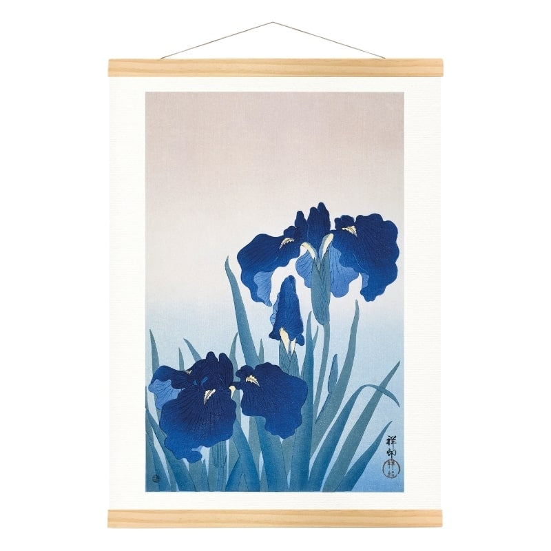 Estampe Japonaise Iris Bleu - A3