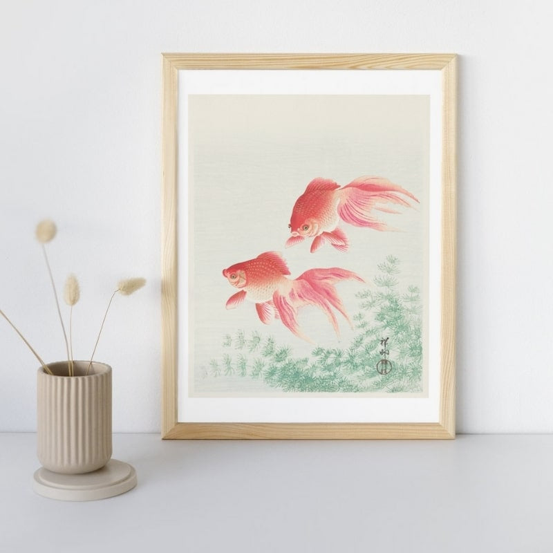 Estampe Japonaise Poissons Rouges - A3