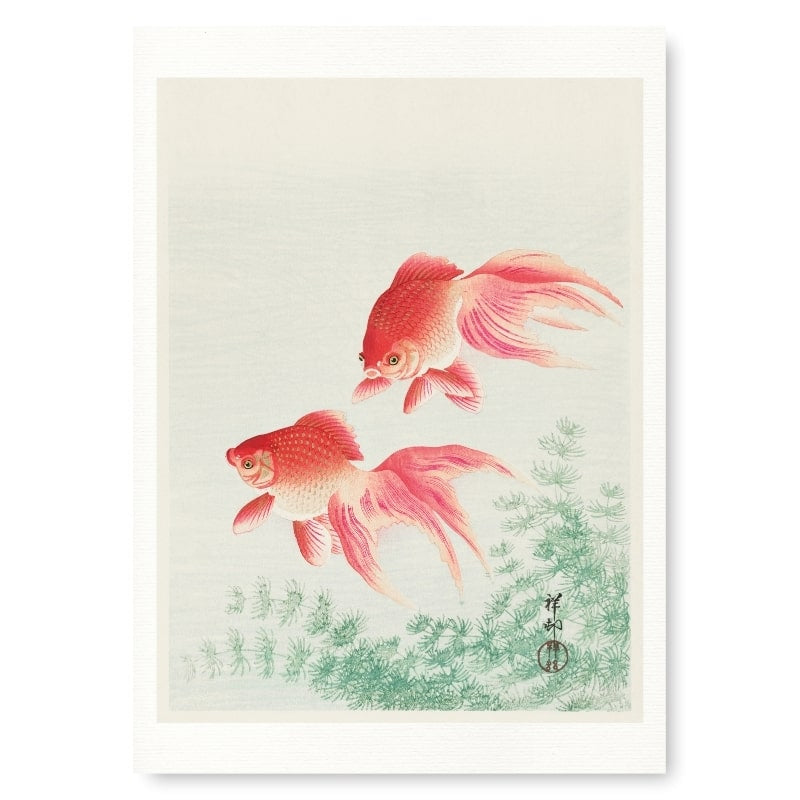 Estampe Japonaise Poissons Rouges - A3