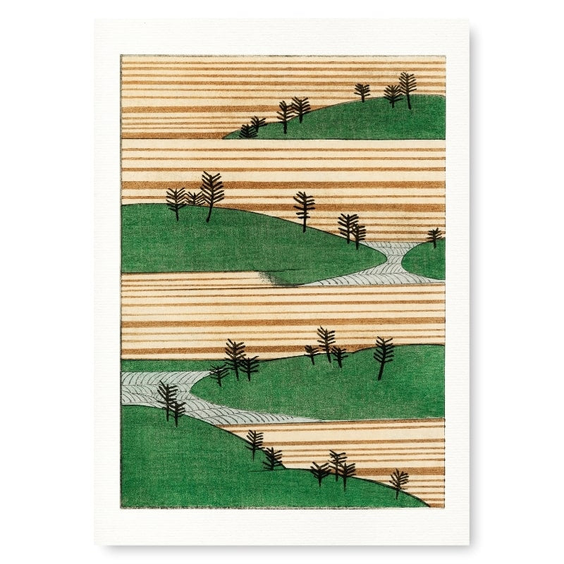 Estampe Japonaise Watanabe Seitei - Paysage - A3