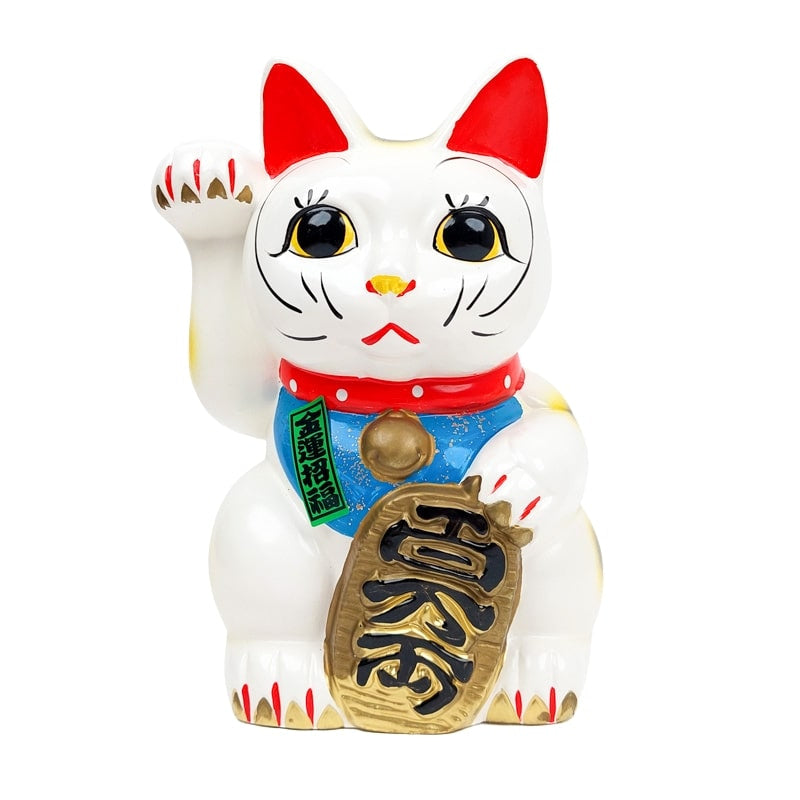 Maneki Neko Blanc Seto - 21 cm