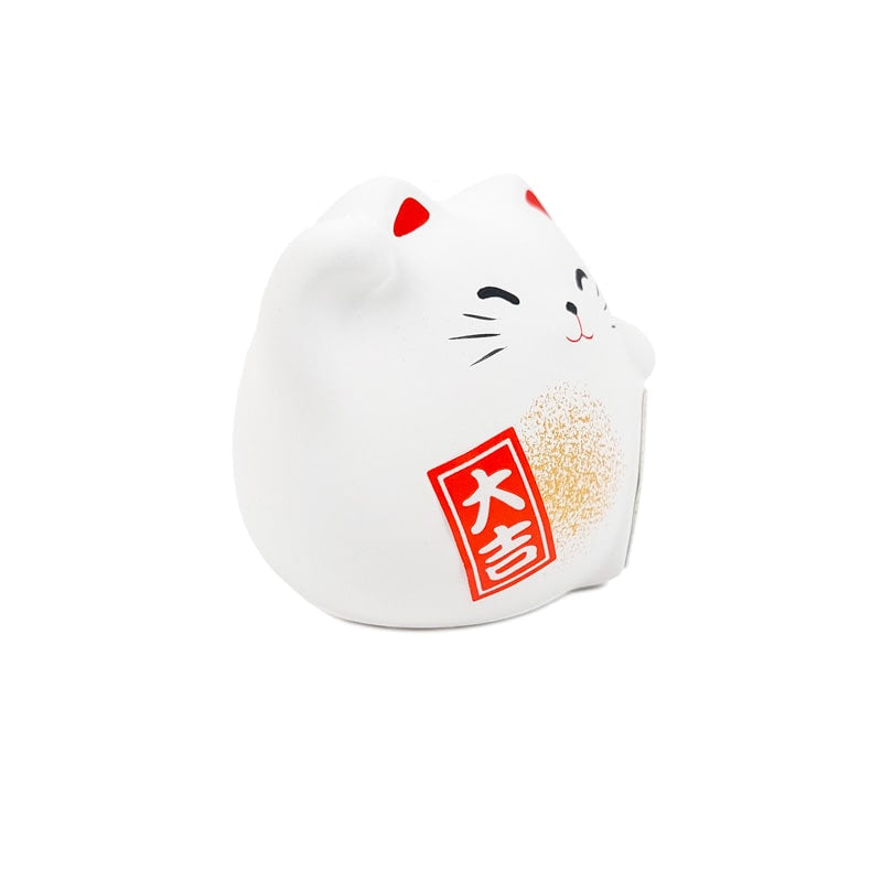 Maneki Neko Rond Blanc