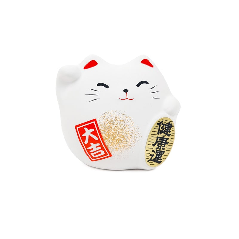 Maneki Neko Rond Blanc