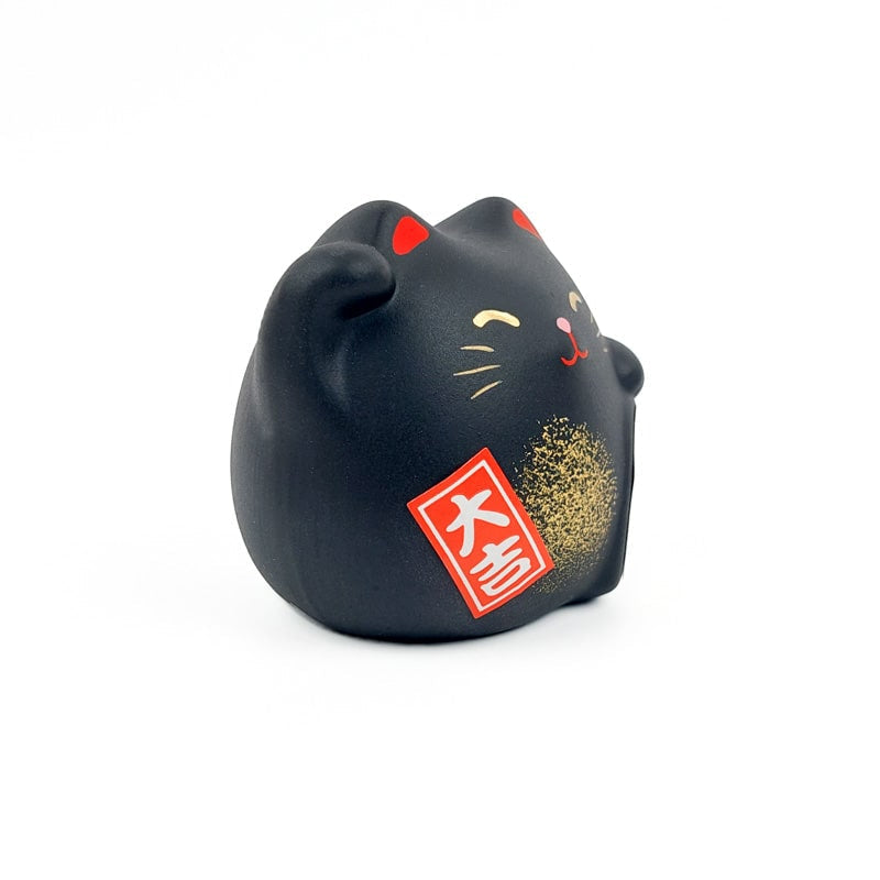 Maneki Neko Rond Noir