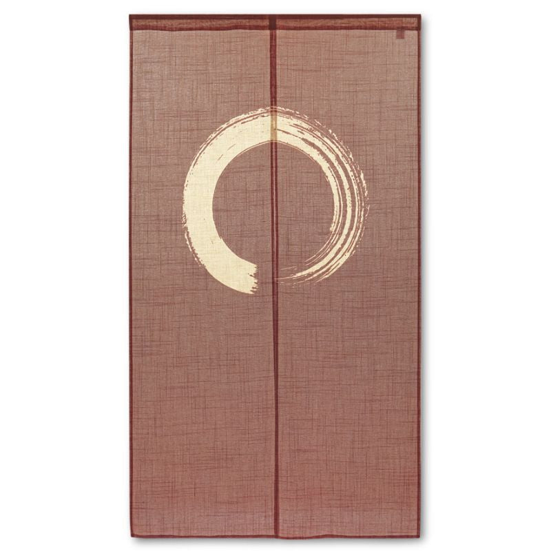 Noren Japonais Enso Marron - 85 x 150 cm