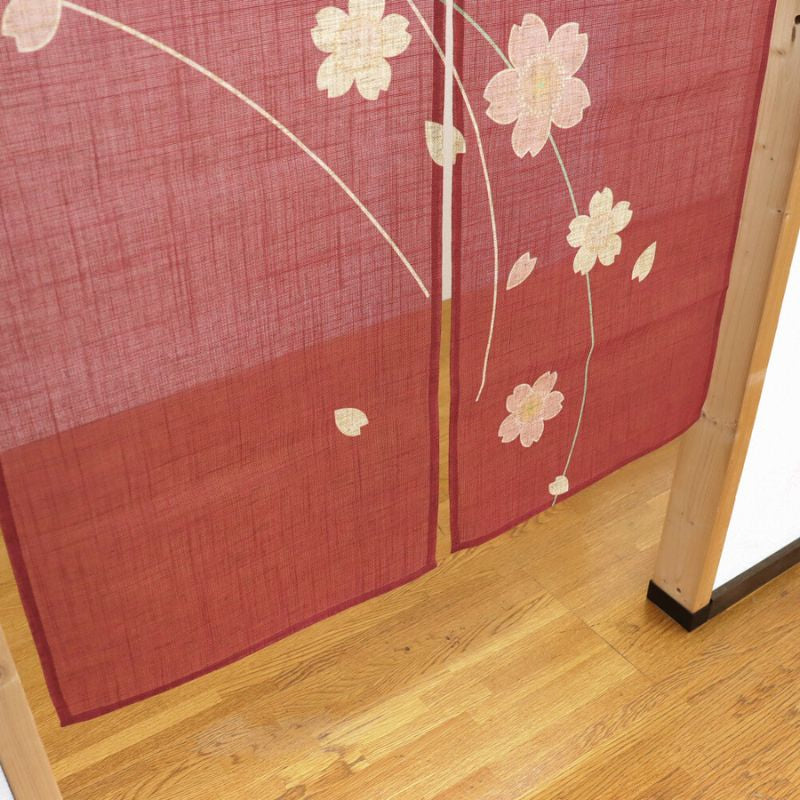 Noren Japonais Fleur Sakura - 85 x 150 cm