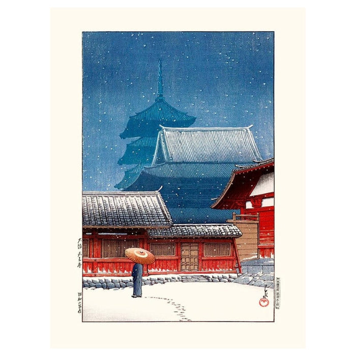 Affiche Japonaise Temple Tennoji - A3 | Ramen Nation