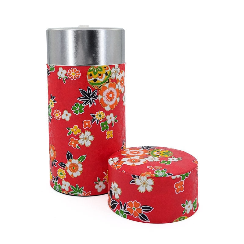 Boîte à Thé Papier Washi Rouge