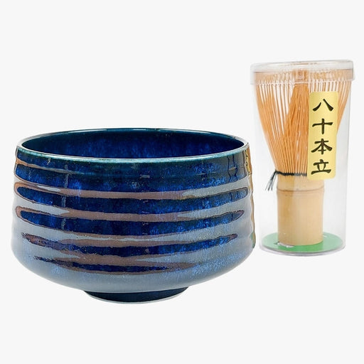 Service à thé japonais de 9 pièces Matcha, bol à matcha avec bec verseur,  fouet à