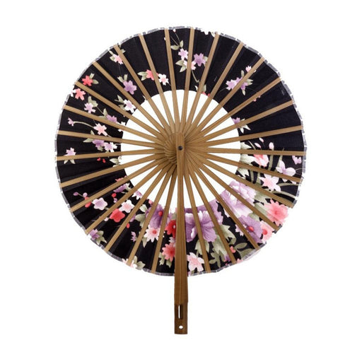 Eventail Japonais Rond Noir & Rouge | Ramen Nation