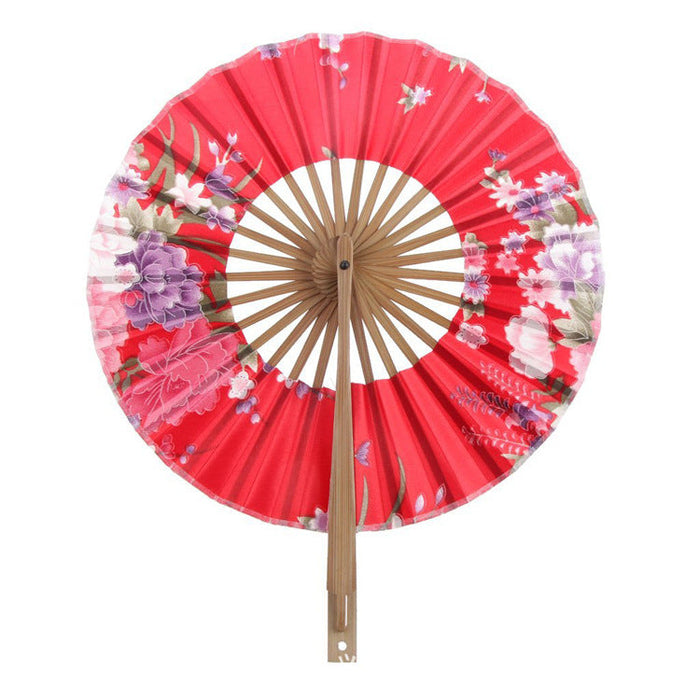 Eventail Japonais Rond Noir & Rouge | Ramen Nation