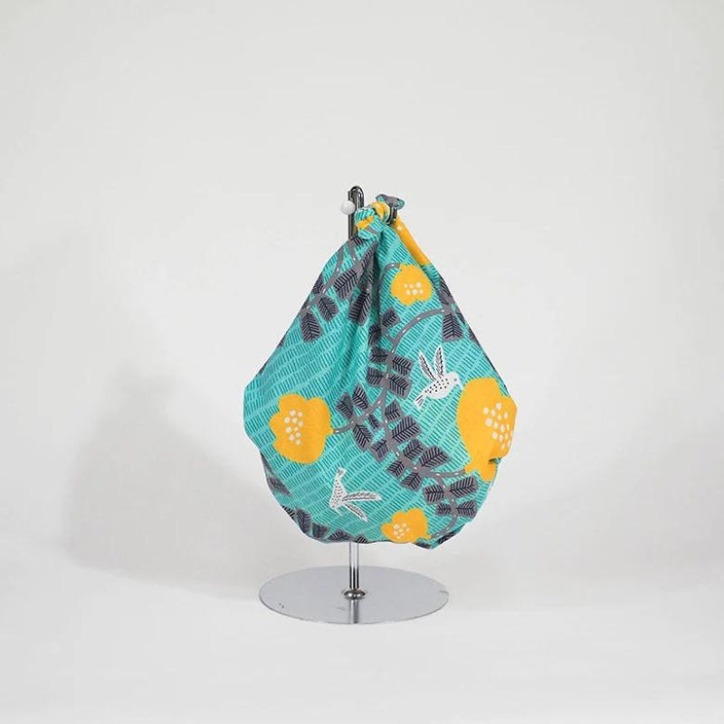 Furoshiki Japonais Colibris Vert - 70cm x 70cm