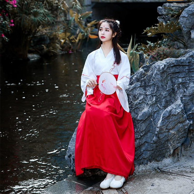 Kimono Japonais Traditionnel Femme - Rouge | Ramen Nation
