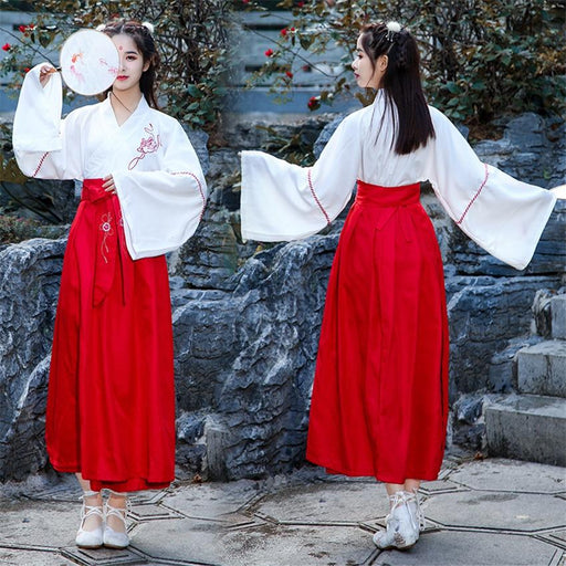 Kimono Japonés Mujer Tradicional Rojo | Ramen Nation