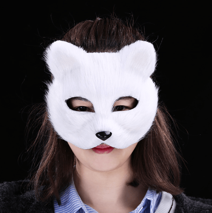 Masque de Renard Kitsune en Fausse Fourrure | Ramen Nation