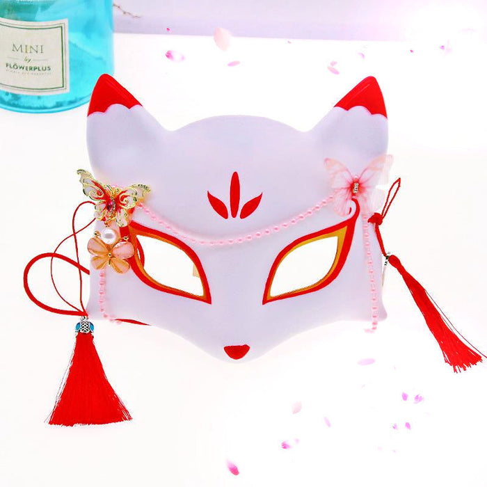 Máscara japonesa de zorro Kitsune con perla | Ramen Nation
