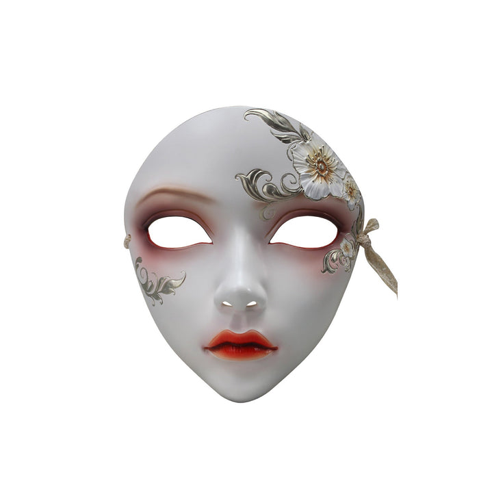 Masque Visage Femme Fantôme Japonais en Porcelaine