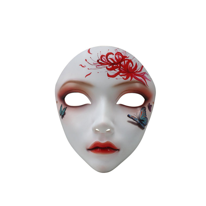 Masque Visage Femme Fantôme Japonais en Porcelaine