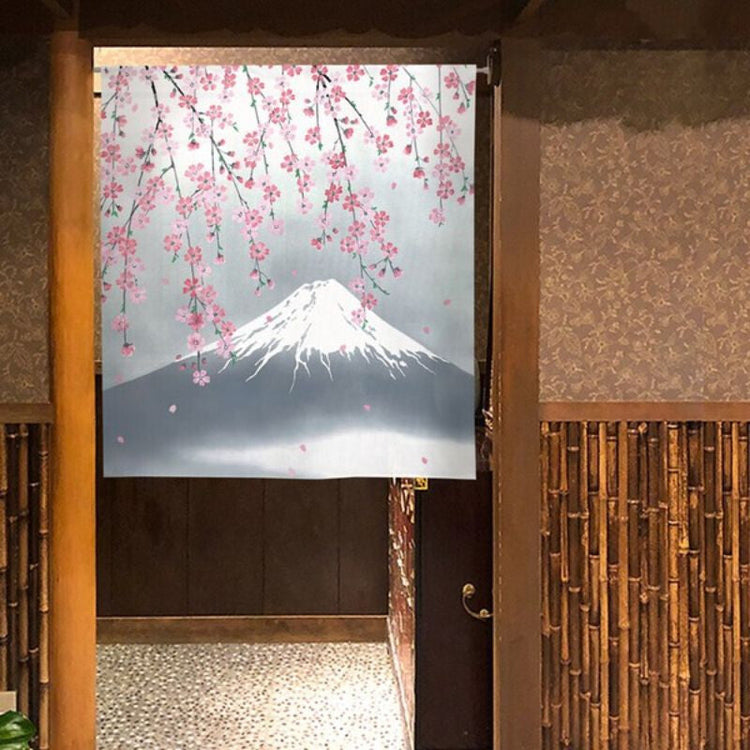 Noren Japonais Cerisier & Fuji - 85 x 90 cm | Ramen Nation