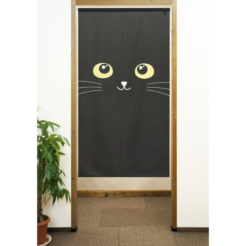 Noren Japonais Chat Noir