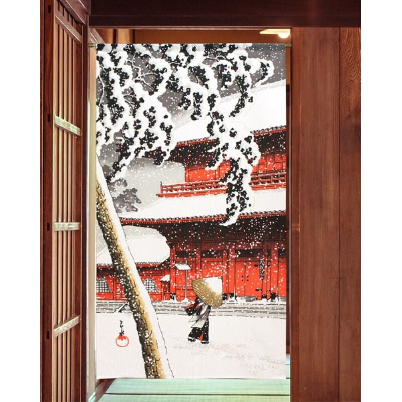 Noren Japonais Neige - 85 x 150 cm