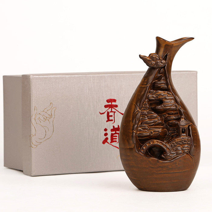 Porta incienso de cerámica con efecto de madera | Ramen Nation