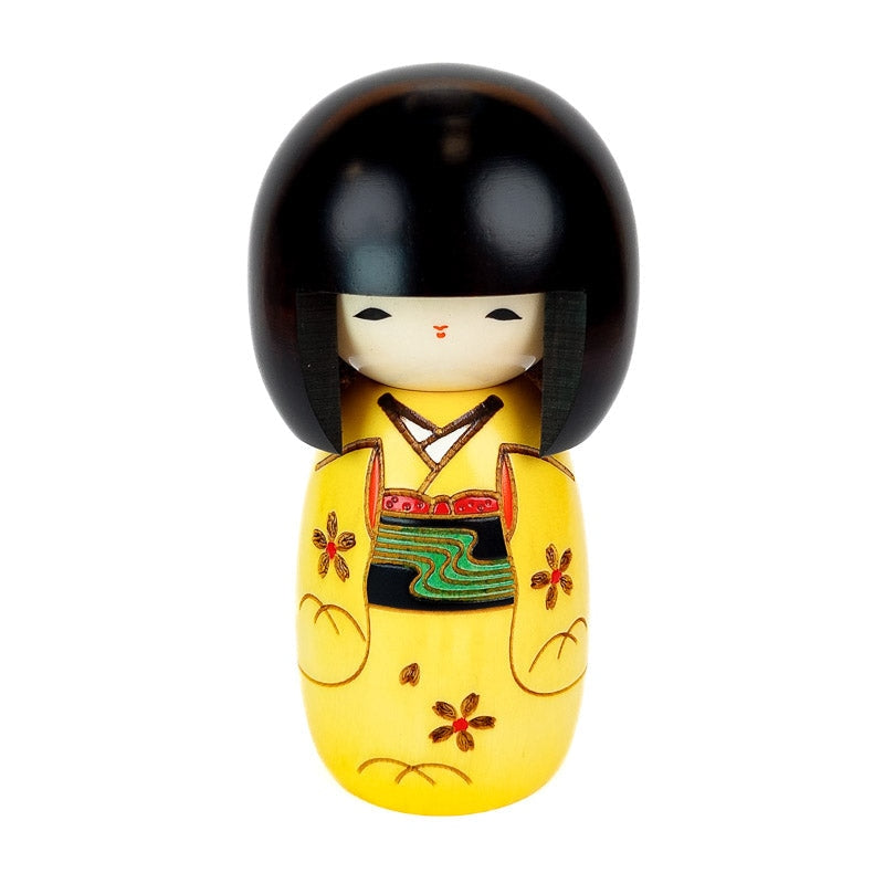 Poupée Kokeshi Jaune