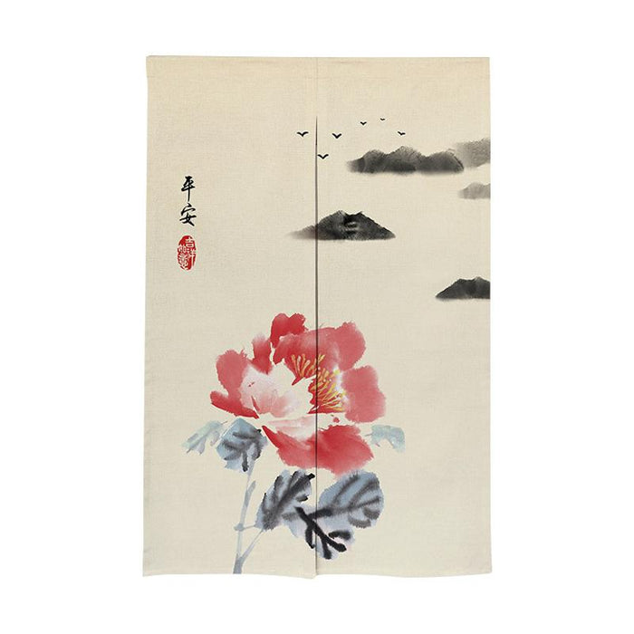 Rideau Japonais Noren Motif Fleurs Japonaises | Ramen Nation