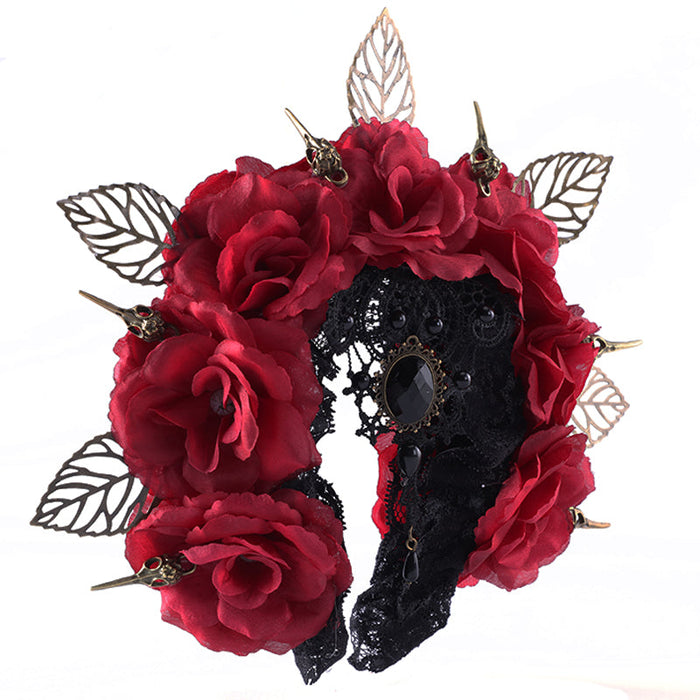 Serre Tête Rose Noir Déguisement | Ramen Nation