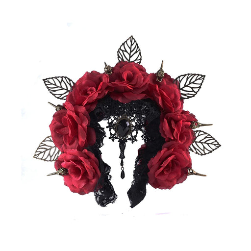 Serre Tête Rose Noir Déguisement Rouge | Ramen Nation