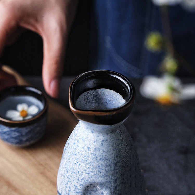 Service à Sake Japonais Vague Seigaiha | Ramen Nation