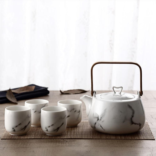Service à thé Japonais en céramique marbré | Ramen Nation