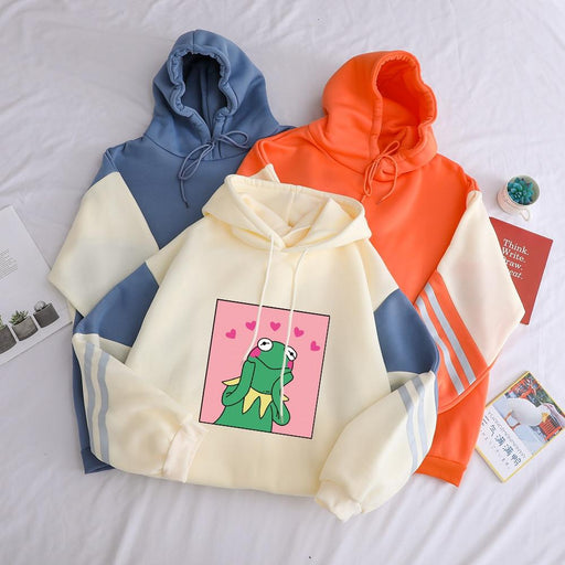 Sweat à Capuche Femme Imprimé Grenouille | Ramen Nation