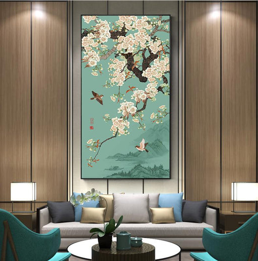 Tableau Décoration Murale Paysage japonais 5 Parties 150x100 cm Art moderne  Impression sur Toile pour la Maison Salon
