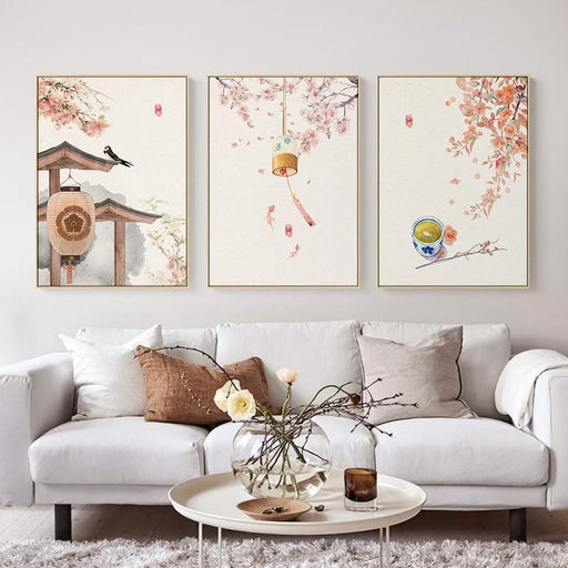 Tableau Japonais Paysage et Cerisier | Ramen Nation