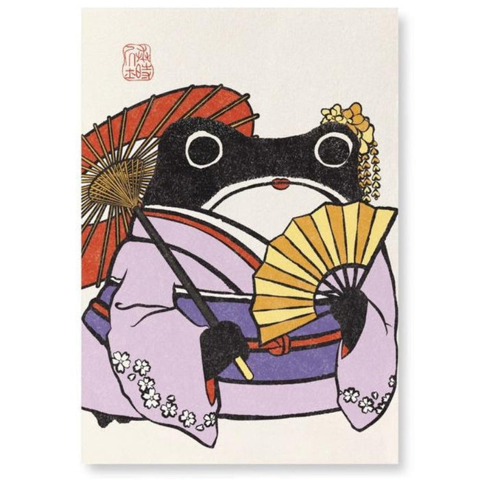 Tableau Japonais Geisha Kaeru - A4 | Ramen Nation