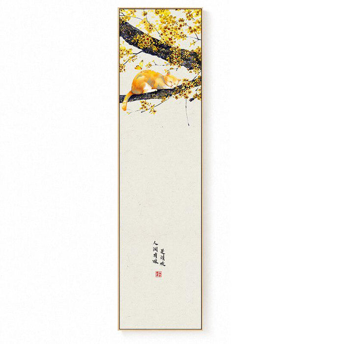 Tableau Japonais Grand Format Chat et Fleur | Ramen Nation